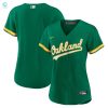 Oakland Athletics Womens Alternate Replica Team Jersey Kelly Green Mlb stylepulseusa 1