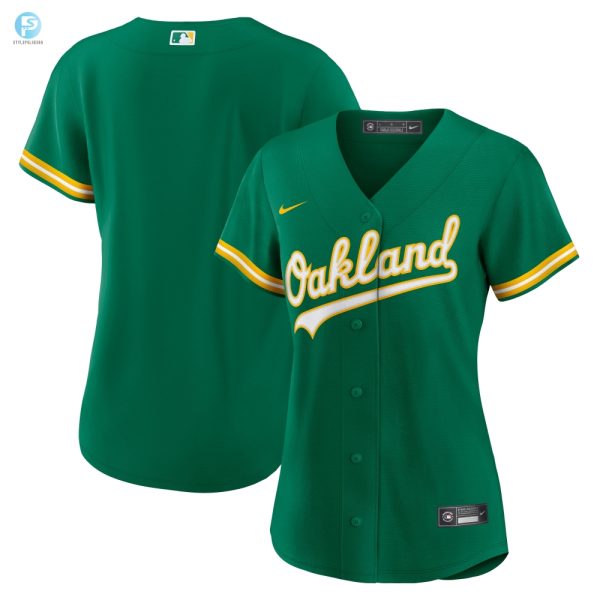 Oakland Athletics Womens Alternate Replica Team Jersey Kelly Green Mlb stylepulseusa 1 1