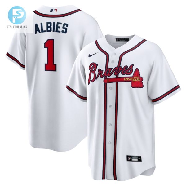 Ozzie Albies 1 Jersey Atlanta Braves Home Player Name Men Jersey White stylepulseusa 1