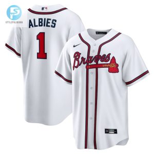 Ozzie Albies 1 Jersey Atlanta Braves Home Player Name Men Jersey White stylepulseusa 1 1