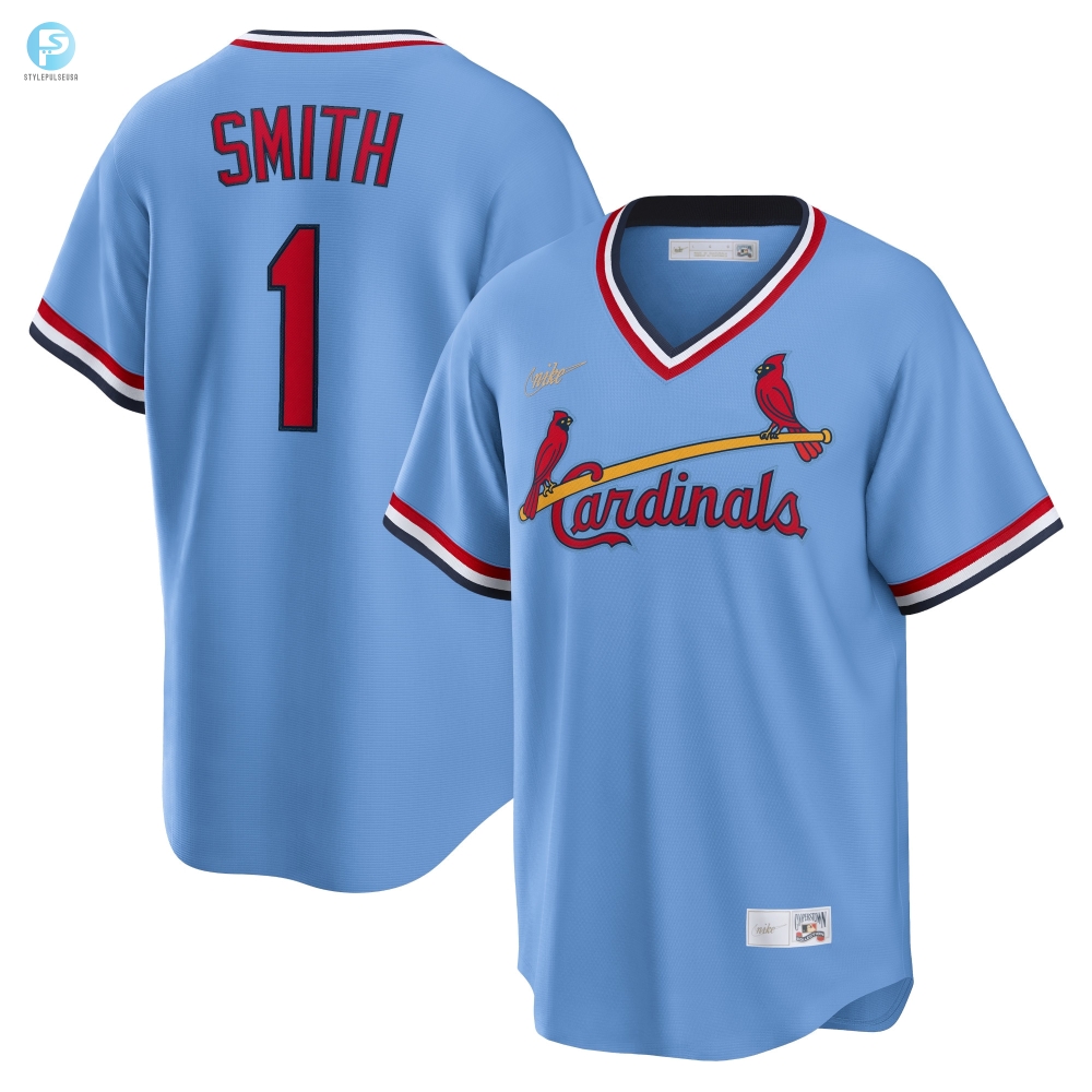 Ozzie Smith St Louis Cardinals Road Cooperstown Collection Player Jersey Light Blue Mlb 