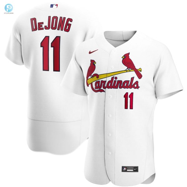 Paul Dejong St. Louis Cardinals Home Authentic Player Jersey White Mlb stylepulseusa 1