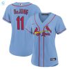 Paul Dejong St. Louis Cardinals Womens Alternate Replica Player Jersey Light Blue Mlb stylepulseusa 1