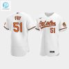 Paul Fry 51 Baltimore Orioles White Home Jersey stylepulseusa 1