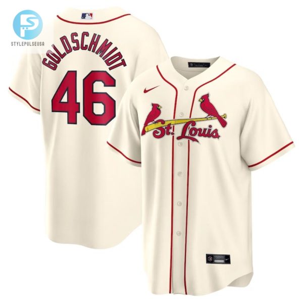 Paul Goldschmidt 46 St. Louis Cardinals Alternate Men Jersey Cream stylepulseusa 1