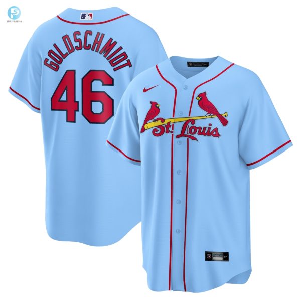 Paul Goldschmidt St Louis Cardinals Alternate Replica Player Name Jersey Light Blue Mlb stylepulseusa 1