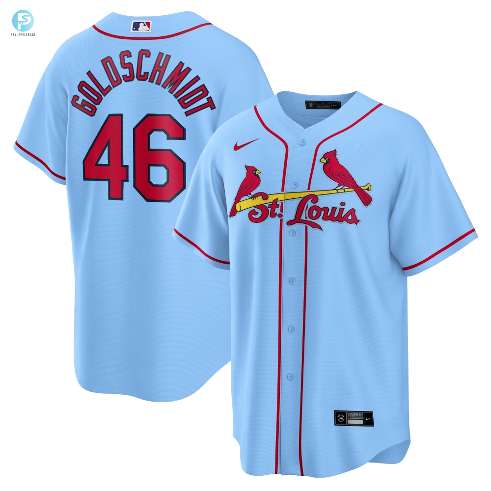 Paul Goldschmidt St Louis Cardinals Alternate Replica Player Name Jersey Light Blue Mlb 