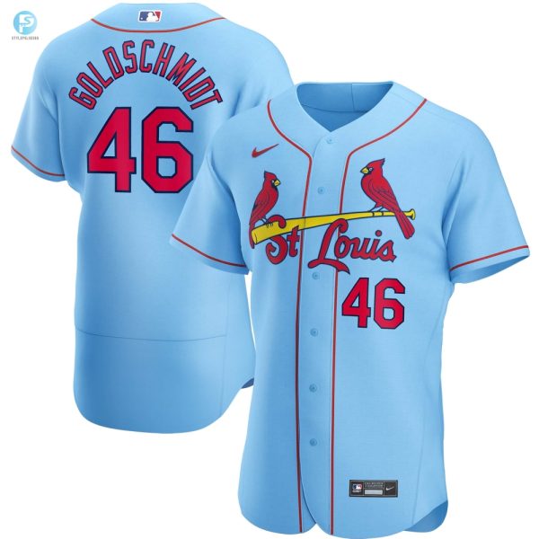 Paul Goldschmidt St. Louis Cardinals Alternate Authentic Player Jersey Light Blue Mlb stylepulseusa 1