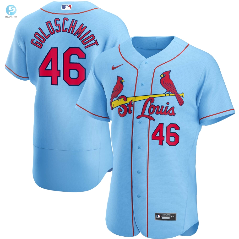 Paul Goldschmidt St. Louis Cardinals Alternate Authentic Player Jersey  Light Blue Mlb 