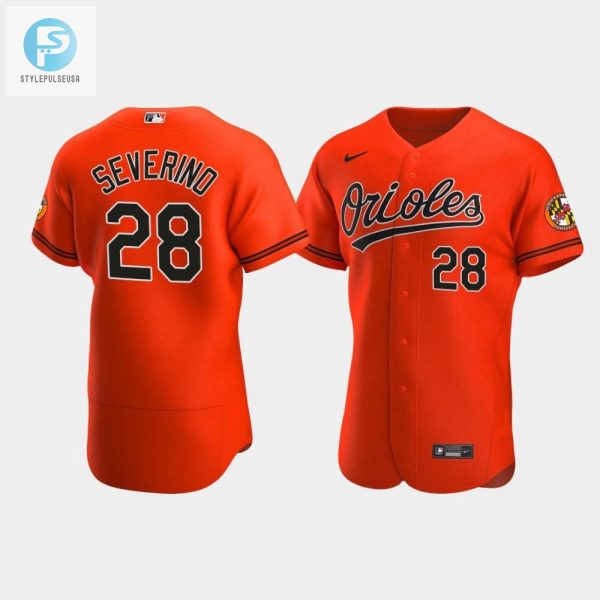 Pedro Severino 28 Baltimore Orioles Orange Alternate Jersey stylepulseusa 1