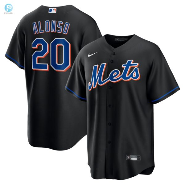 Pete Alonso New York Mets 2022 Alternate Replica Player Jersey Black Mlb stylepulseusa 1