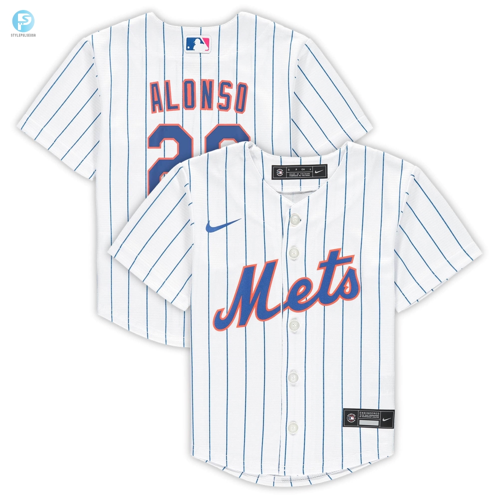 Pete Alonso New York Mets Preschool Home Replica Player Jersey White Mlb stylepulseusa 1