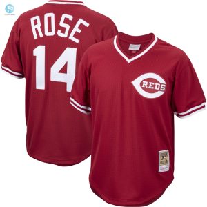 Pete Rose Cincinnati Reds Mitchell Ness Cooperstown Collection Mesh Batting Practice Jersey Red Mlb stylepulseusa 1 1