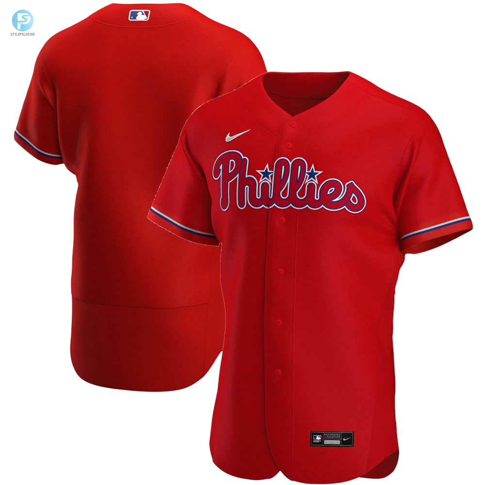 Philadelphia Phillies Alternate Authentic Team Jersey  Red Mlb 