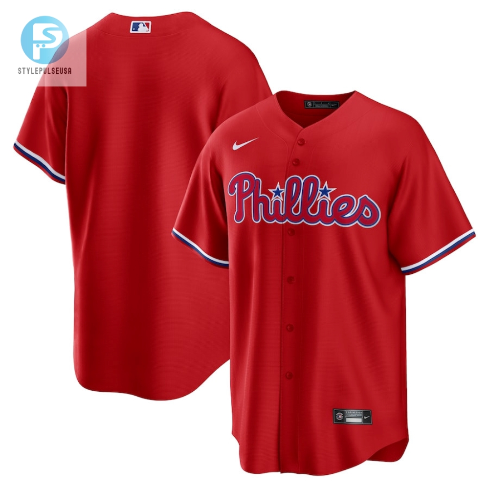 Philadelphia Phillies Alternate Men Jersey  Red 