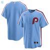 Philadelphia Phillies Alternate Replica Team Jersey Light Blue Mlb stylepulseusa 1