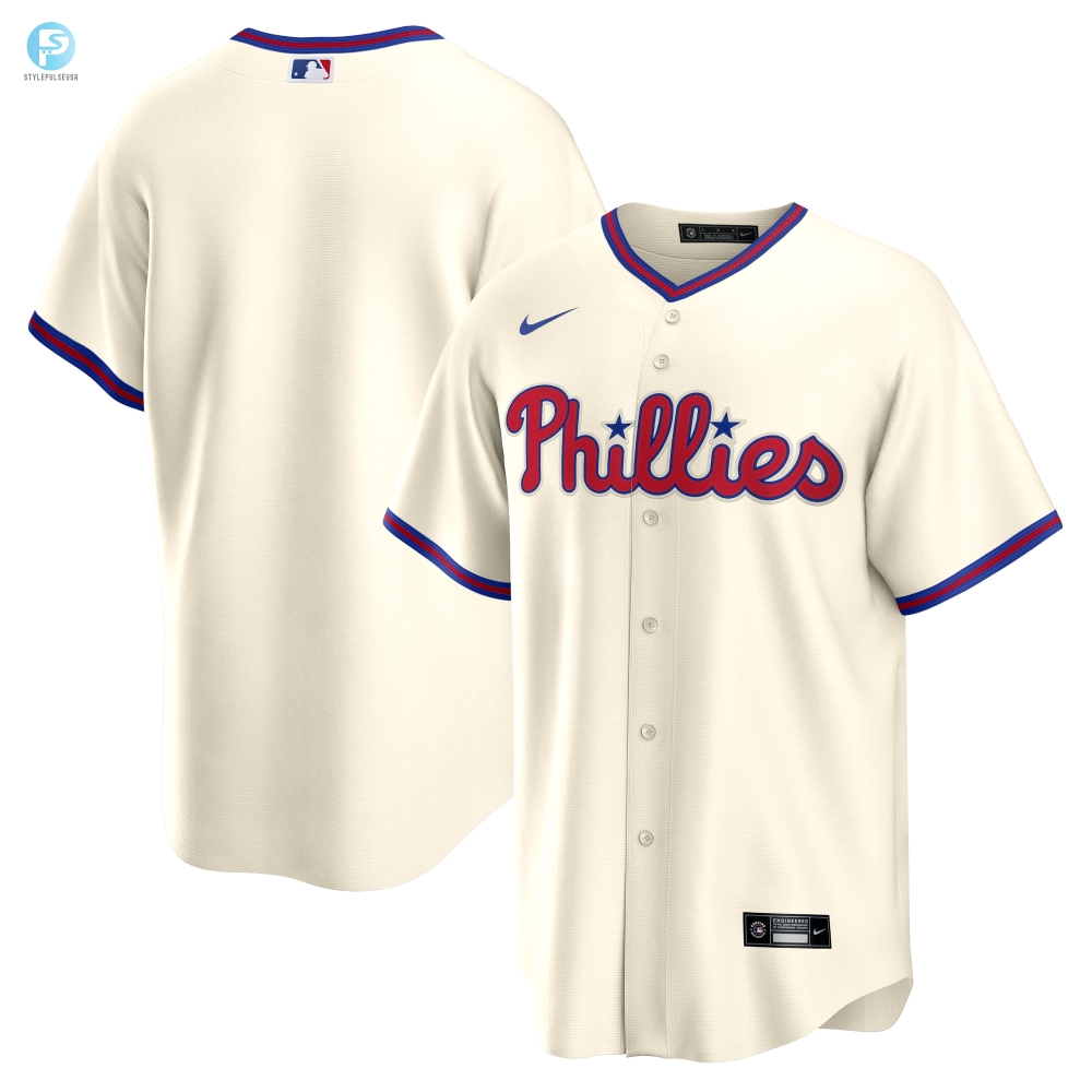 Philadelphia Phillies Alternate Replica Team Jersey Cream Mlb 