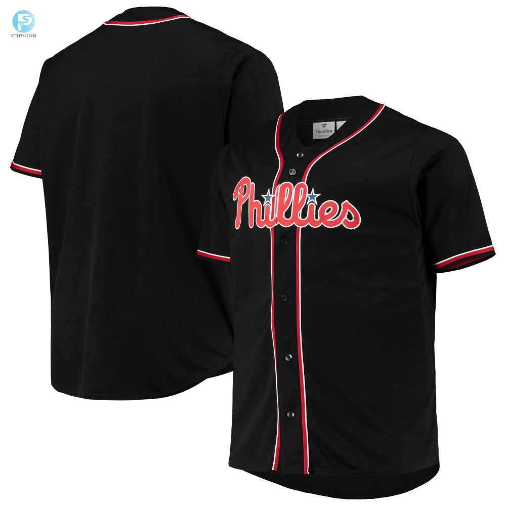 Philadelphia Phillies Big  Tall Pop Fashion Jersey  Blackred Mlb 