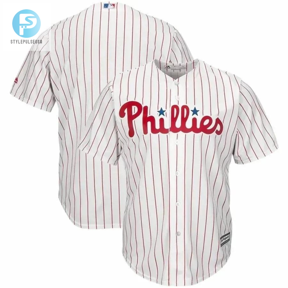 Philadelphia Phillies Big And Tall Cool Base Team Jersey  White 