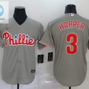 Philadelphia Phillies Bryce Harper 3 2020 Mlb Grey Jersey stylepulseusa 1 1