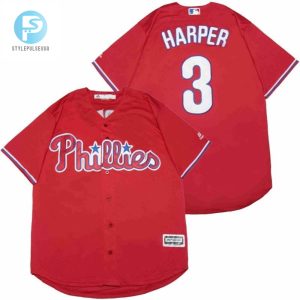 Philadelphia Phillies Bryce Harper 3 2020 Mlb Red Jersey stylepulseusa 1 1