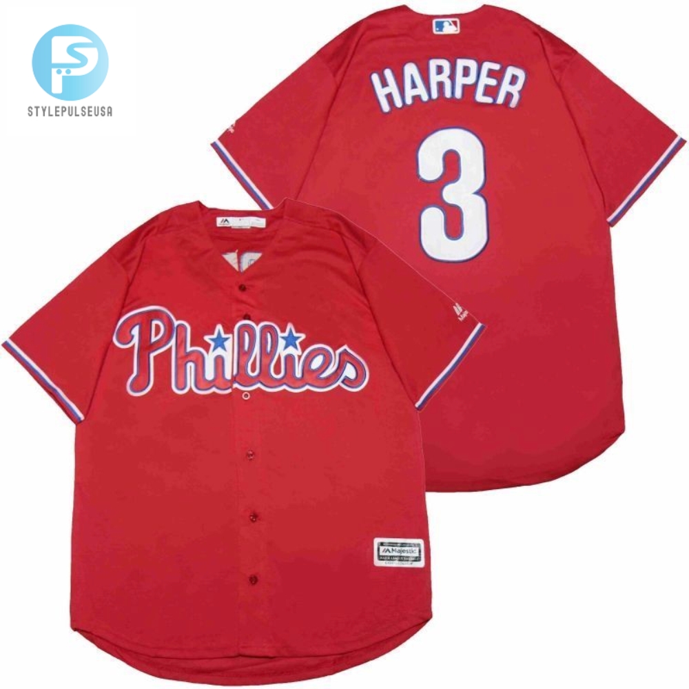 Philadelphia Phillies Bryce Harper 3 2020 Mlb Red Jersey 