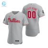 Philadelphia Phillies Custom 00 Gray 202223 World Series Jersey stylepulseusa 1