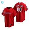 Philadelphia Phillies Custom 00 Red 202223 World Series Jersey stylepulseusa 1