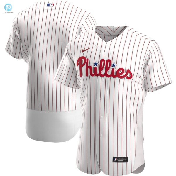 Philadelphia Phillies Home Authentic Team Jersey White Mlb stylepulseusa 1