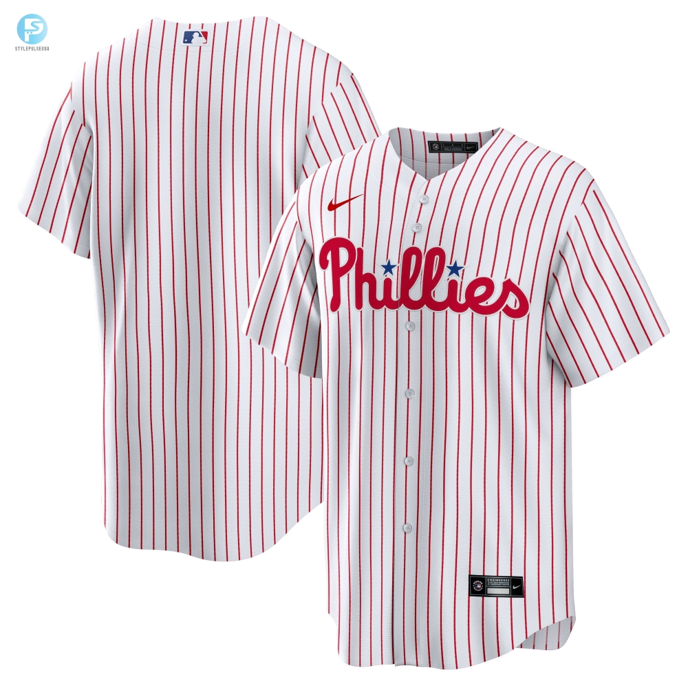 Philadelphia Phillies Home Blank Replica Jersey  White Mlb 