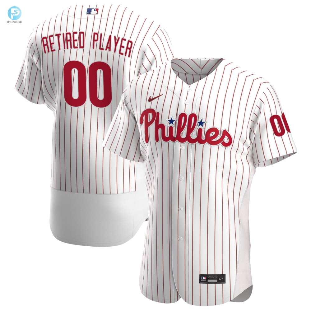 Philadelphia Phillies Home Pickaplayer Retired Roster Authentic Jersey  White Custom Jerseys Mlb 