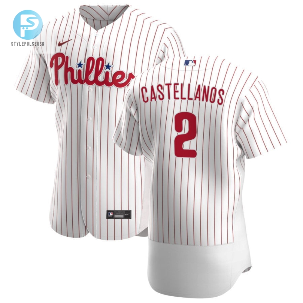 Philadelphia Phillies Nick Castellanos 2 Mlb White Home Jersey Gift For Phillies Fans 