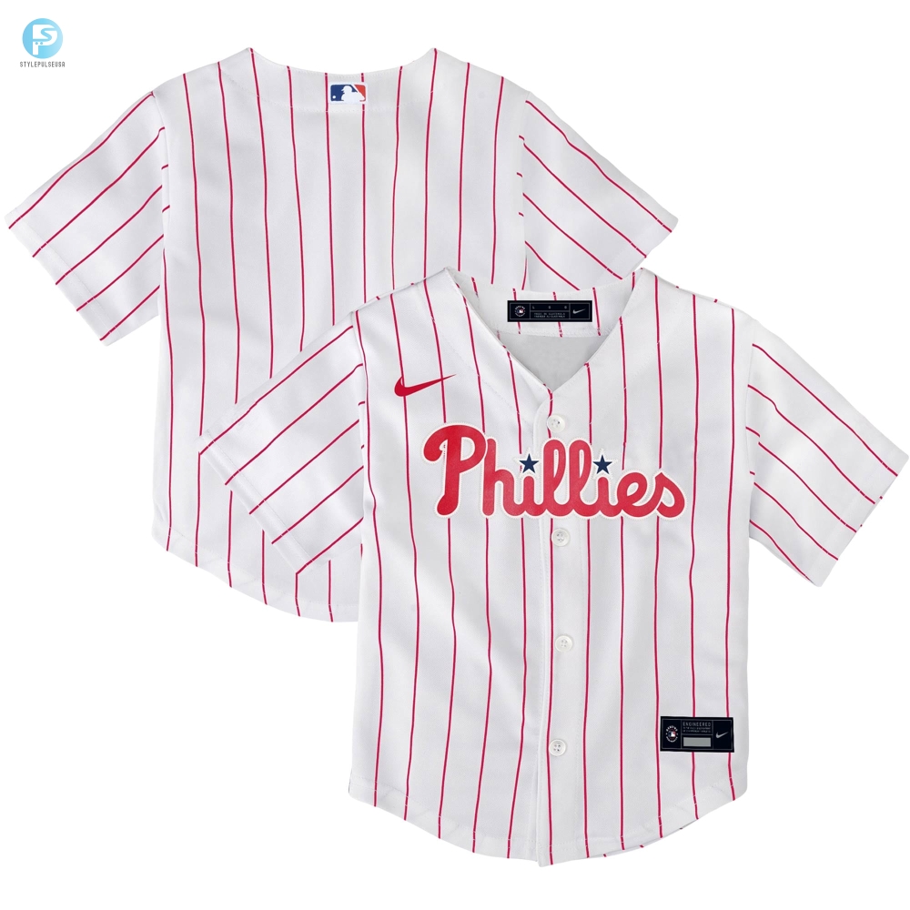 Philadelphia Phillies Toddler Home Replica Team Jersey  White Mlb 