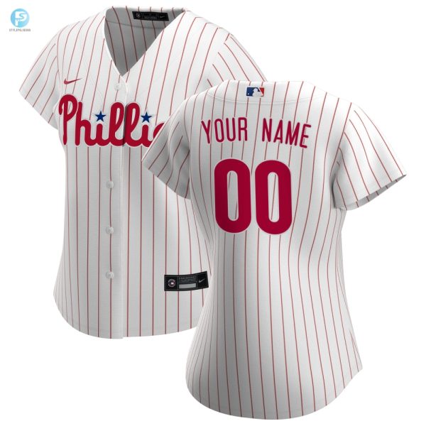 Philadelphia Phillies Womens Home Replica Custom Jersey White Custom Jerseys Mlb stylepulseusa 1 1