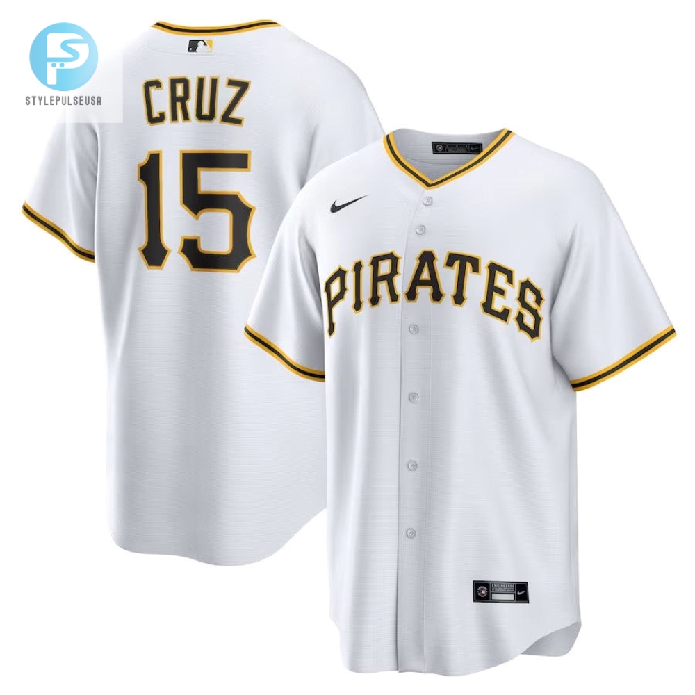 Pittsburgh Pirates 15 Oneil Cruz Home Replica Jersey  White 