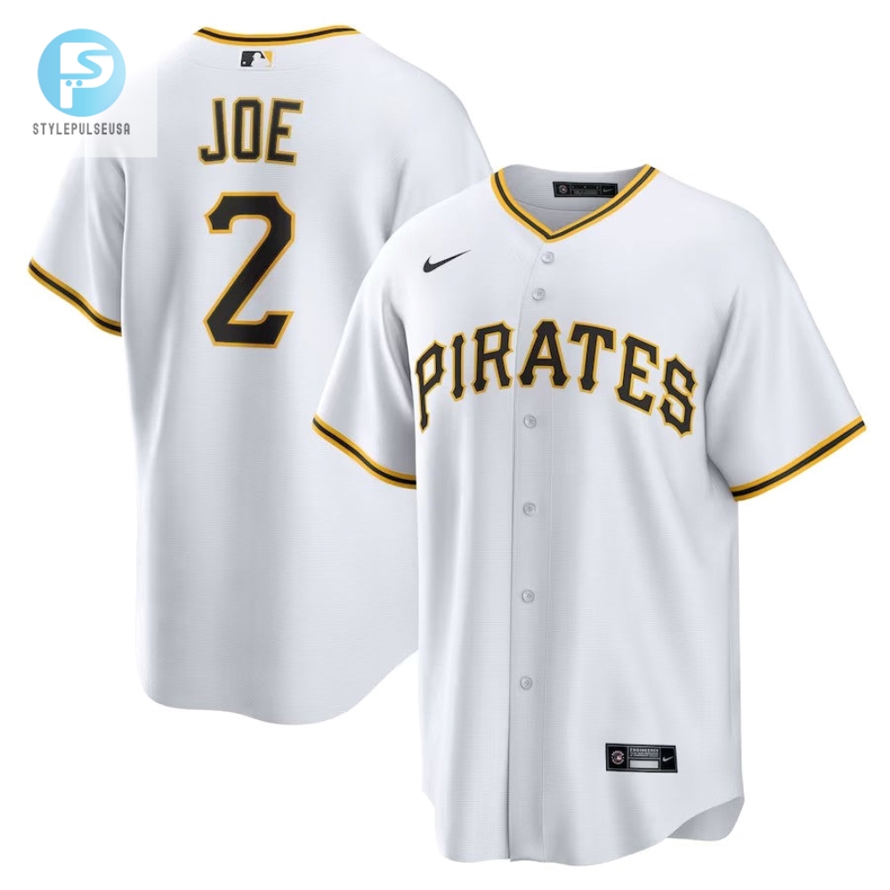 Pittsburgh Pirates 2 Connor Joe Home Replica Jersey  White 