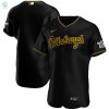 Pittsburgh Pirates Alternate Authentic Team Jersey Black Mlb stylepulseusa 1