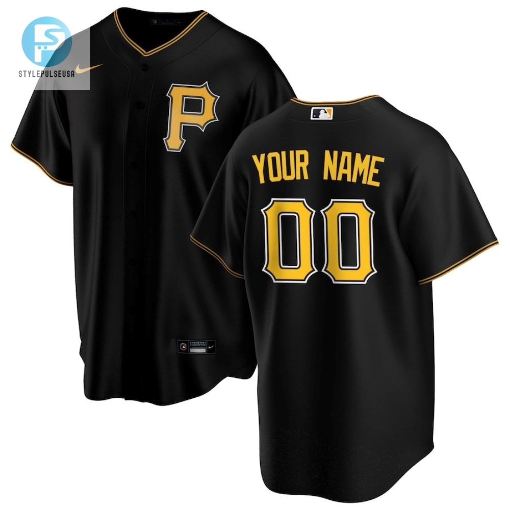 Pittsburgh Pirates Alternate Custom Men Jersey Black stylepulseusa 1