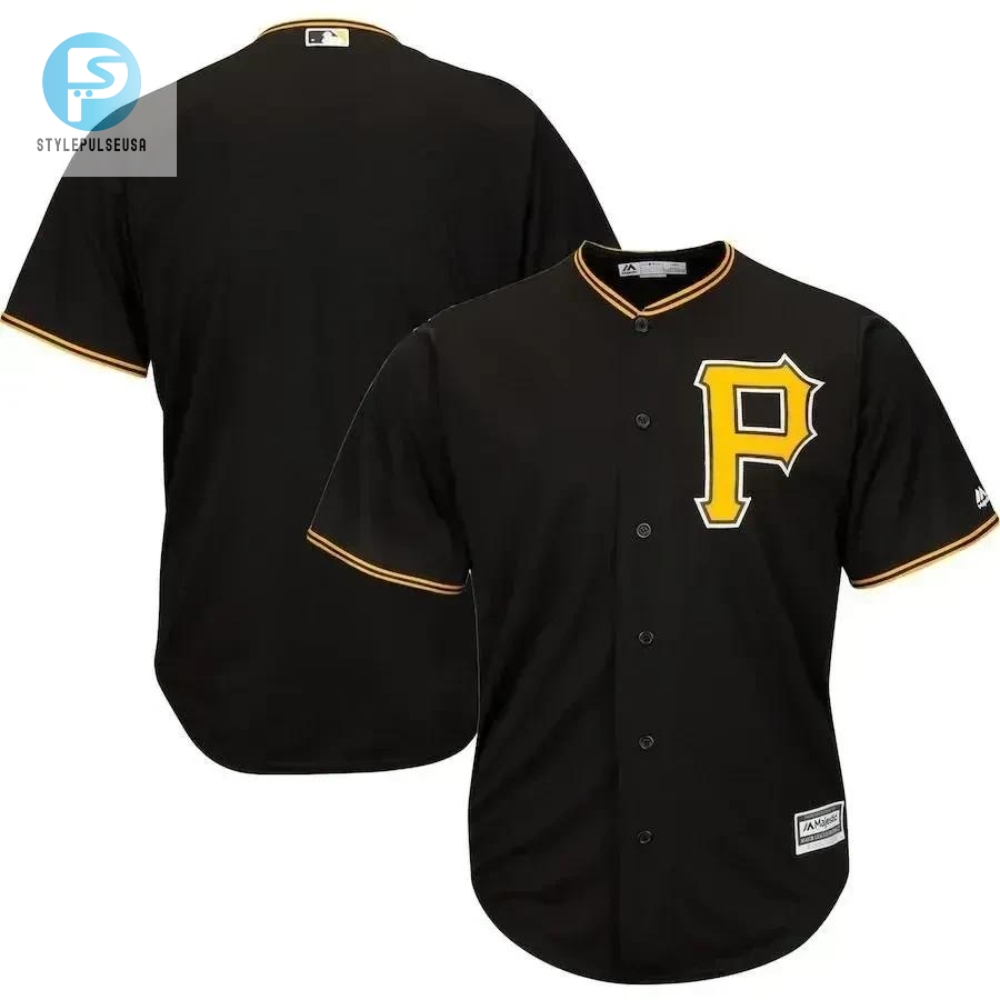 Pittsburgh Pirates Big And Tall Cool Base Team Jersey  Black 