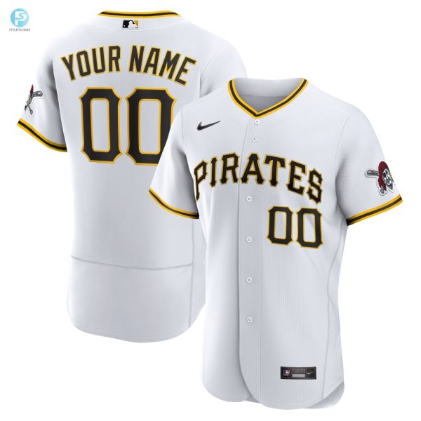 Pittsburgh Pirates Home Authentic Custom Jersey White Custom Jerseys Mlb stylepulseusa 1