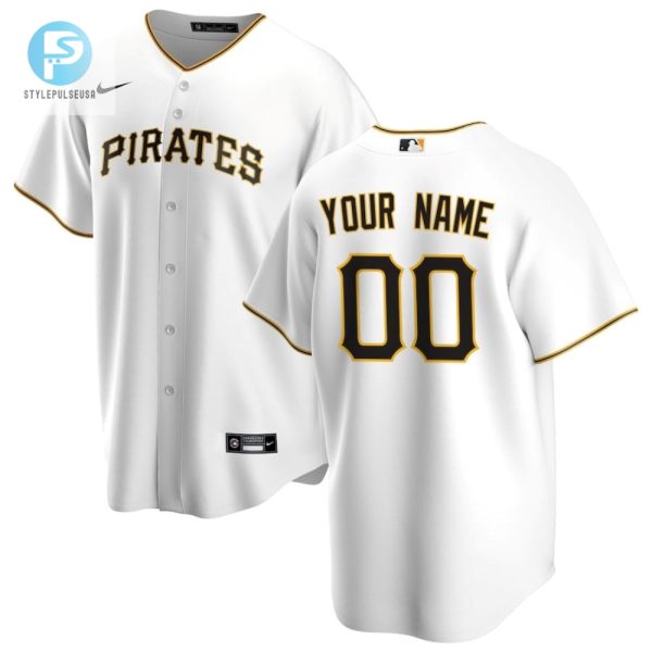 Pittsburgh Pirates Home Custom Men Jersey White stylepulseusa 1