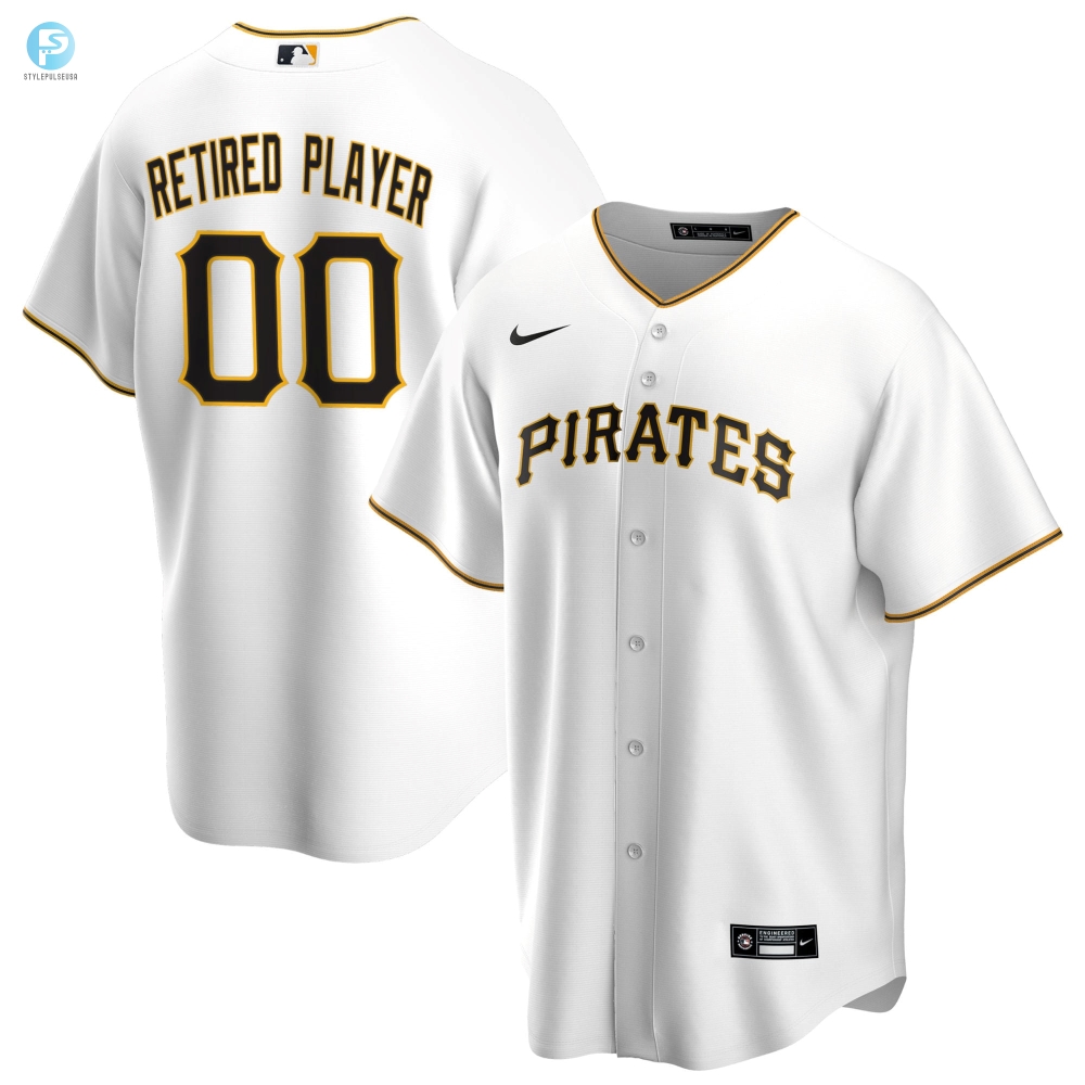 Pittsburgh Pirates Home Pickaplayer Retired Roster Replica Jersey  White Custom Jerseys Mlb 