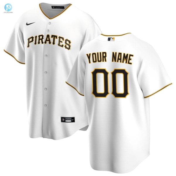 Pittsburgh Pirates Home Replica Custom Jersey White Custom Jerseys Mlb stylepulseusa 1