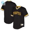 Pittsburgh Pirates Mitchell And Ness Big And Tall Cooperstown Collection Mesh Wordmark Vneck Jersey Black stylepulseusa 1