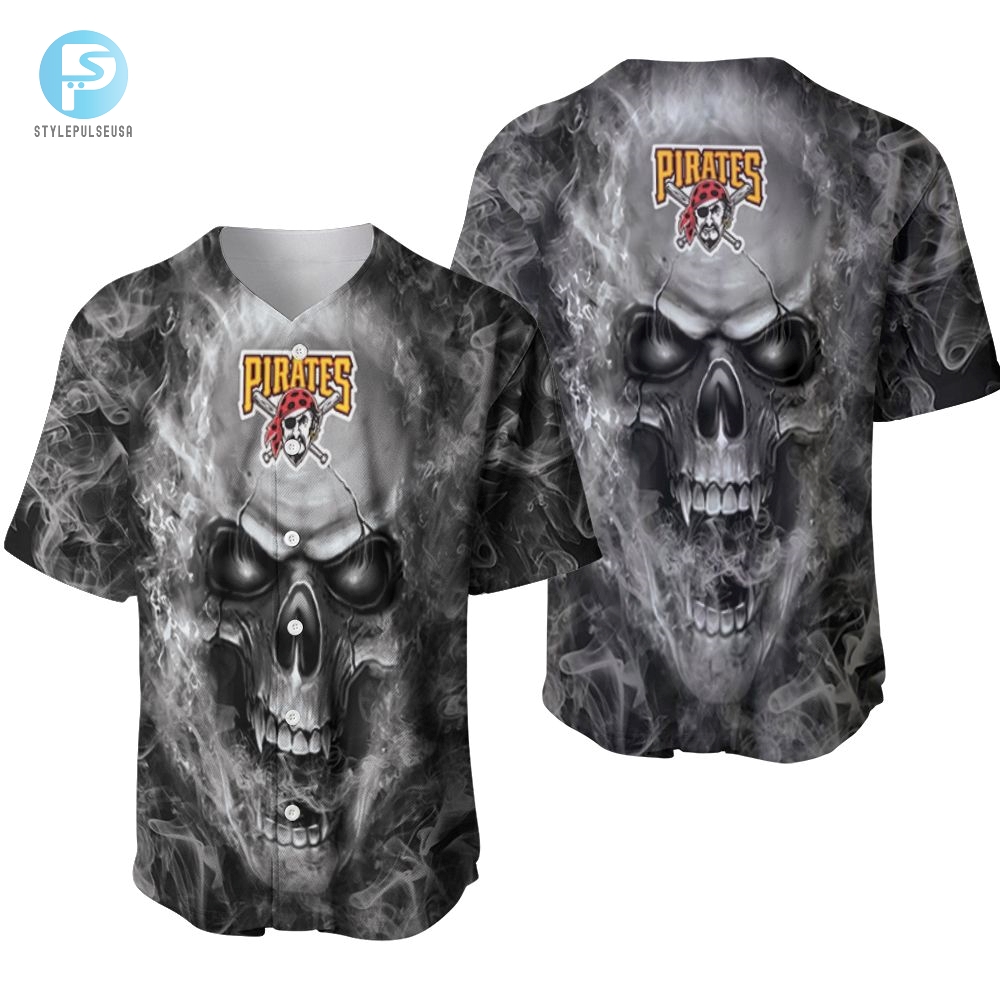 Pittsburgh Pirates Mlb Fan Skull Baseball Jersey 