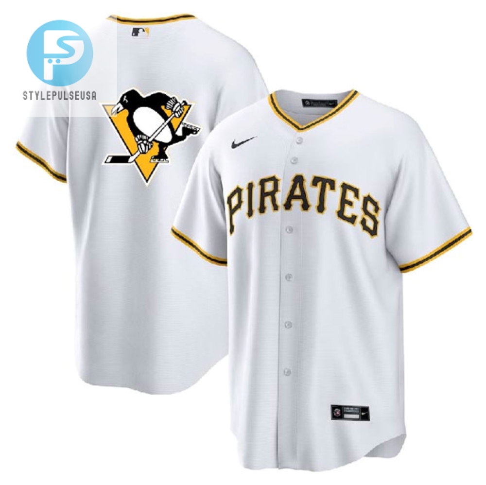 Pittsburgh Pirates Penguins White Cool Base Stitched Jersey 