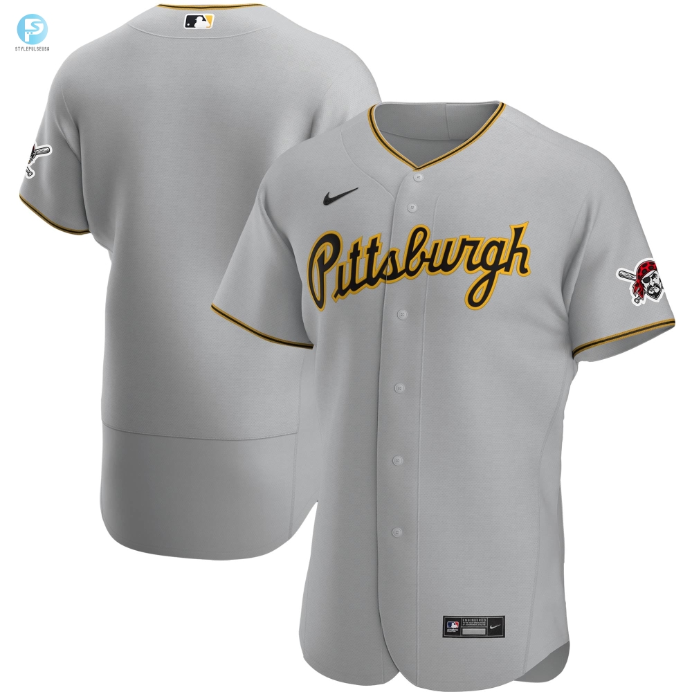 Pittsburgh Pirates Road Authentic Team Jersey  Gray Mlb 