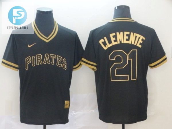 Pittsburgh Pirates Roberto Clemente 21 2020 Mlb Black Jersey stylepulseusa 1