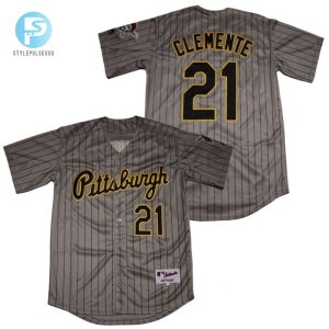 Pittsburgh Pirates Roberto Clemente 21 2020 Mlb Dark Grey Jersey stylepulseusa 1 1