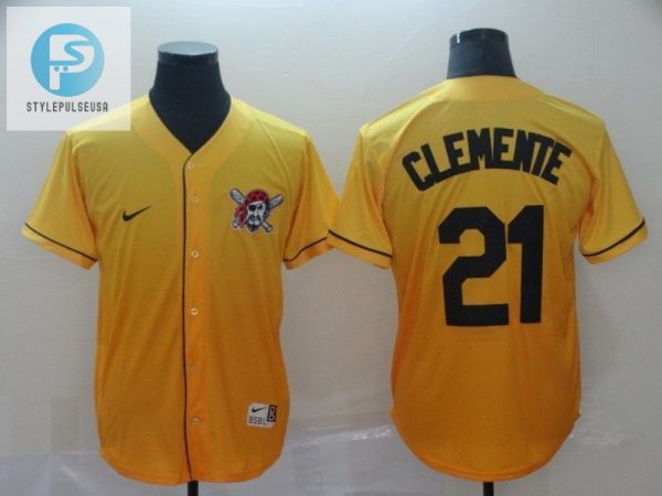 Pittsburgh Pirates Roberto Clemente 21 2020 Mlb Gradient Yellow Jersey stylepulseusa 1